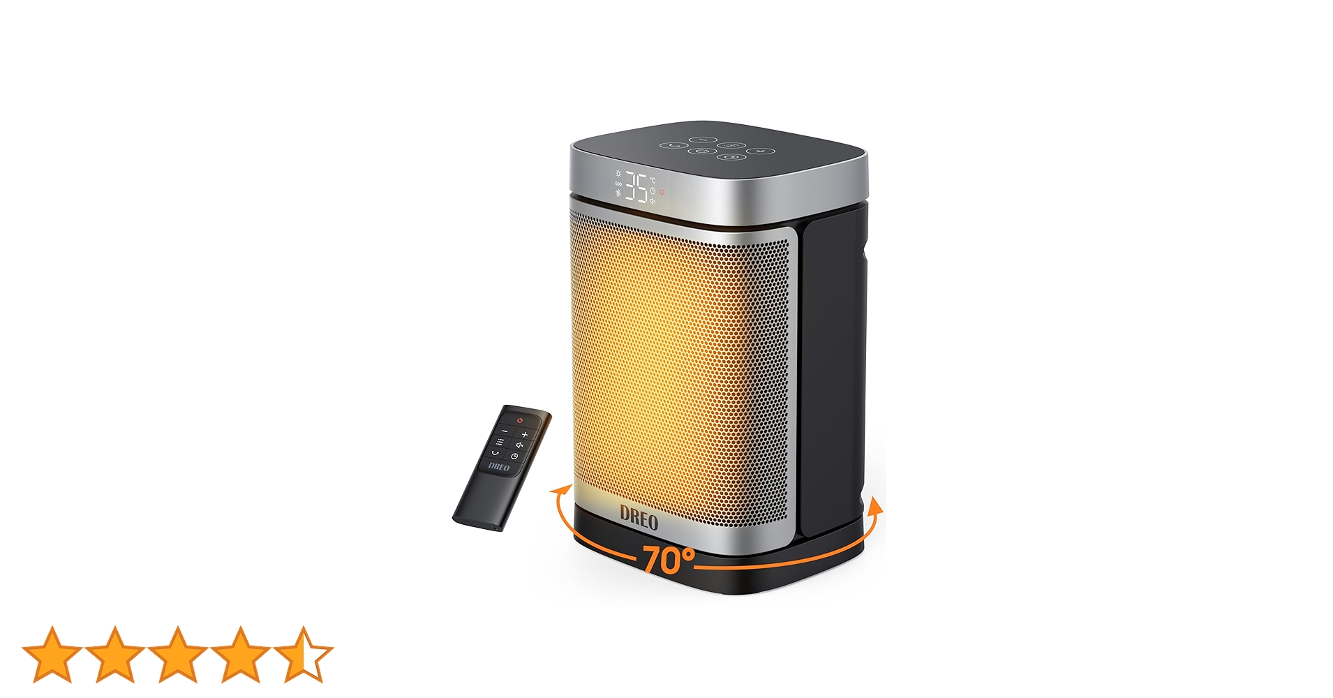 Amazon | Dreo セラミックヒーター 電気ストーブ 小型 DC 暖房器具